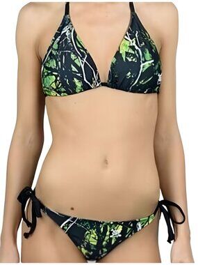 Moon Shine Camo Muddy Girl Camo Toxic Green Swimwear Bikini String Bathing Suit
